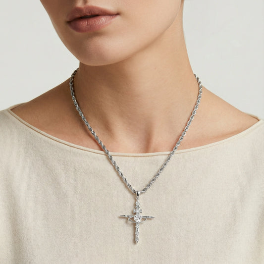 Divine Cross Statement Necklace